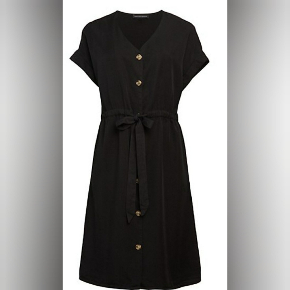 Saks Fifth Avenue Tie-Waist Shirtdress M NWT